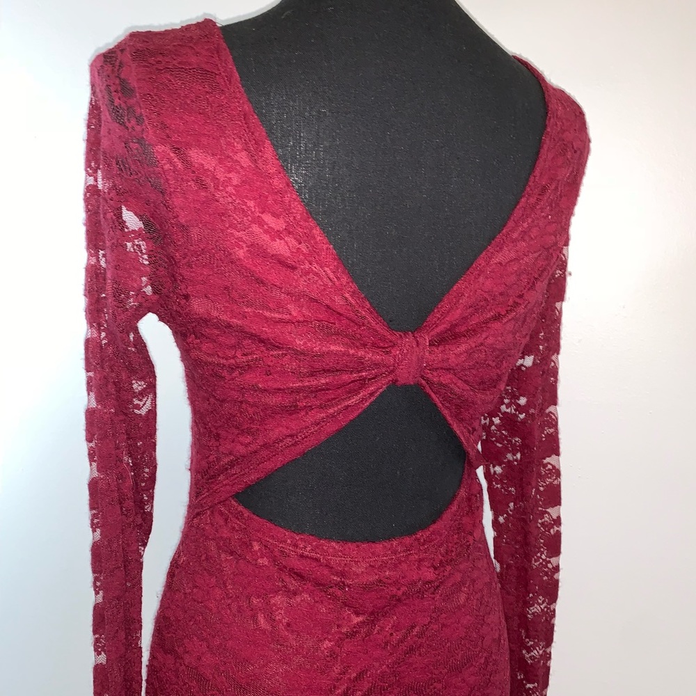 Sexy Burgundy Dress